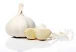 Solo garlic and  cloves of garlic