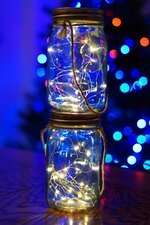 Do it yourself mason jar lights Using fairy lights