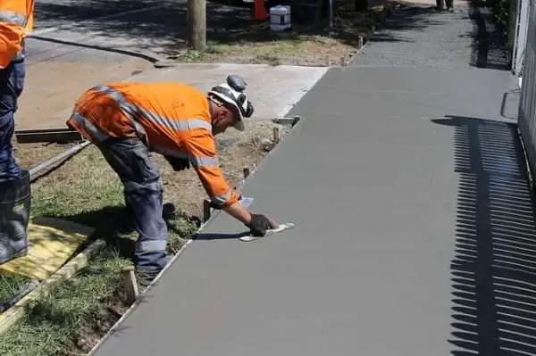 Concrete slab pathway