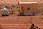 tiny house on wheels in the desert

