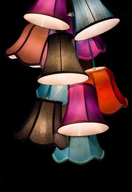colorful lampshades